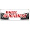 Signmission WHEEL ALIGNMENT BANNER SIGN tire fix repair align auto car repair a/c ac B-Wheel Alignment - alternate 1